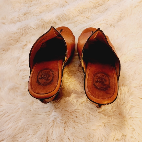 Ariat Wedge Platform Slip In Leather Sandals Size 9B - Picture 2 of 11